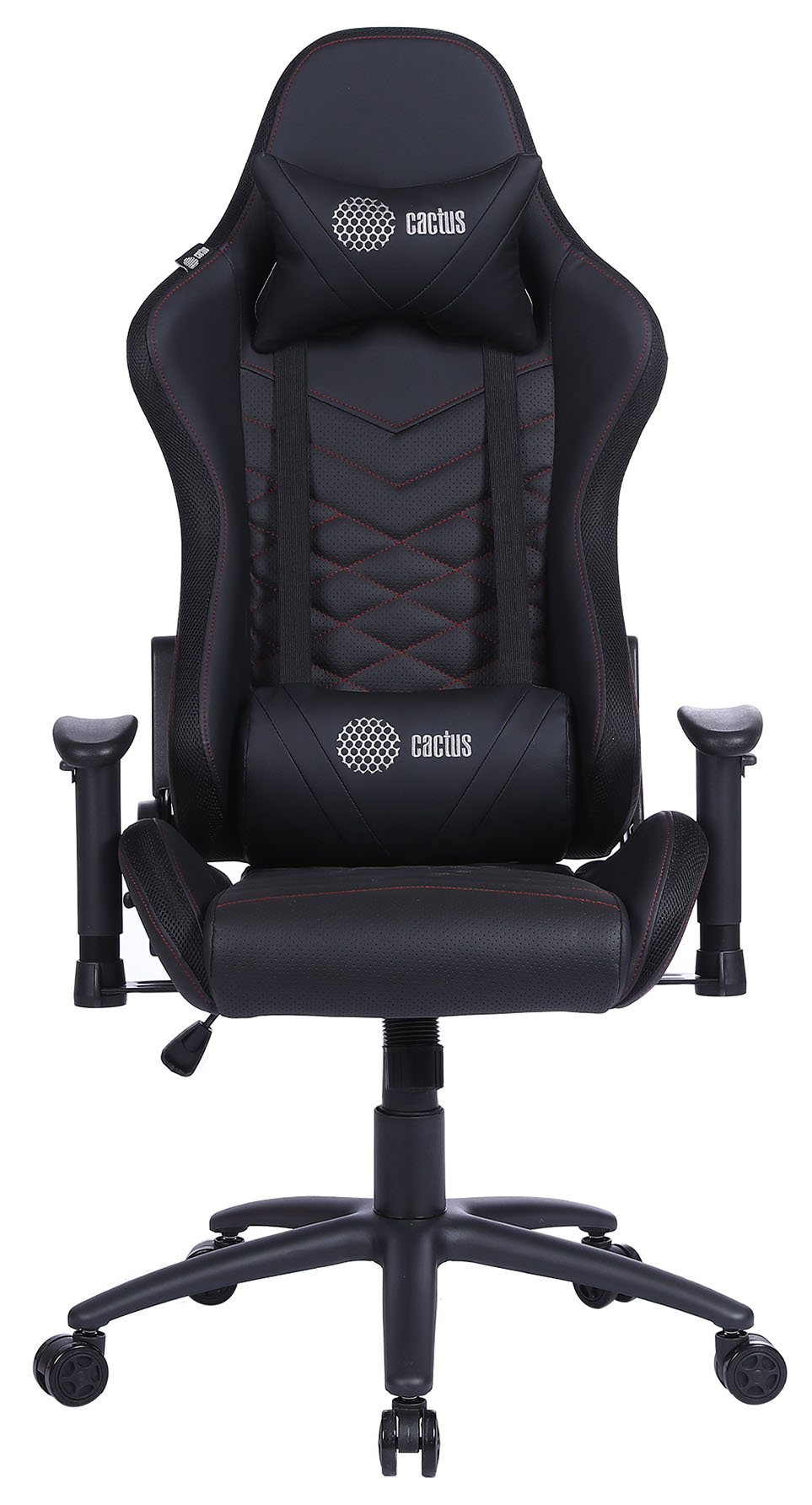 Кресло игровое Cactus CS-CHR-0099BLR черный/красный сиденье черный/красный эко.кожа с подголов. крестовина металл пластик черный 