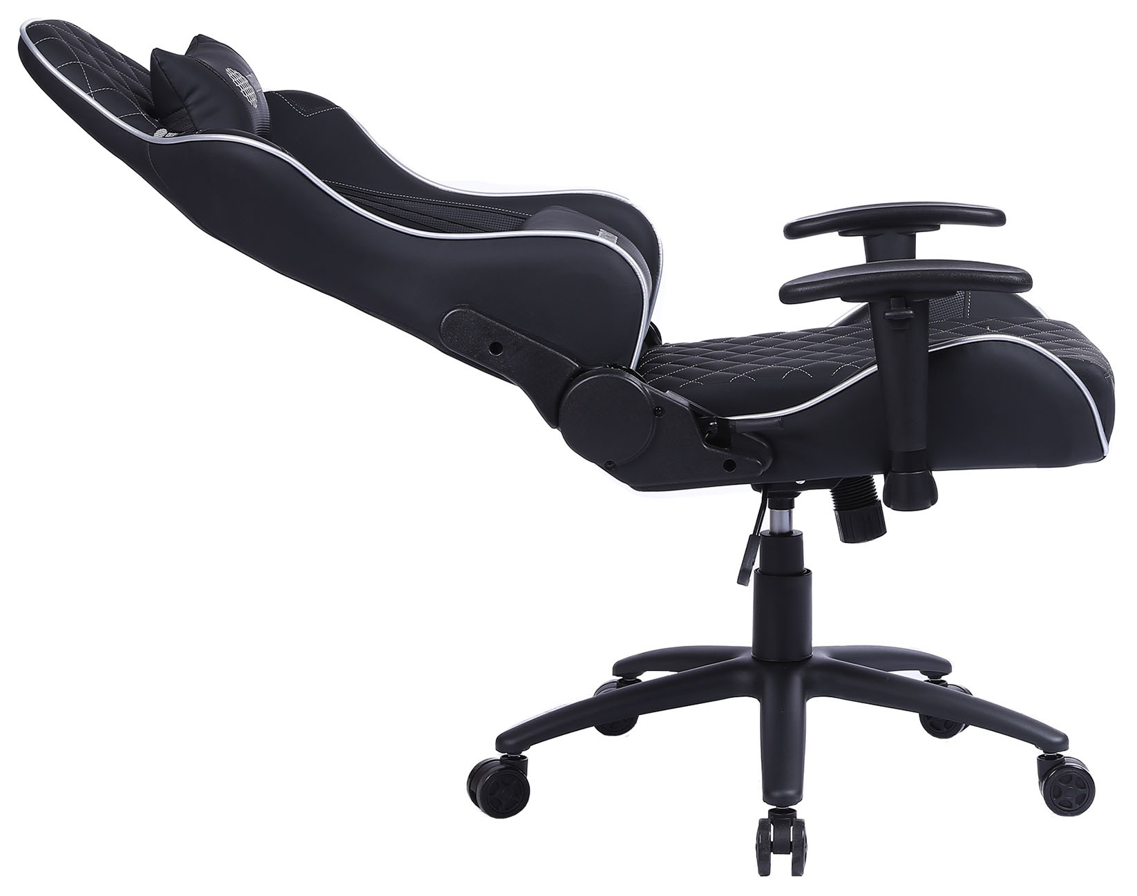 Кресло игровое Cactus CS-CHR-030BLS черный/серебристый сиденье черный/серебристый эко.кожа с подголов. крестовина металл пластик черный 
