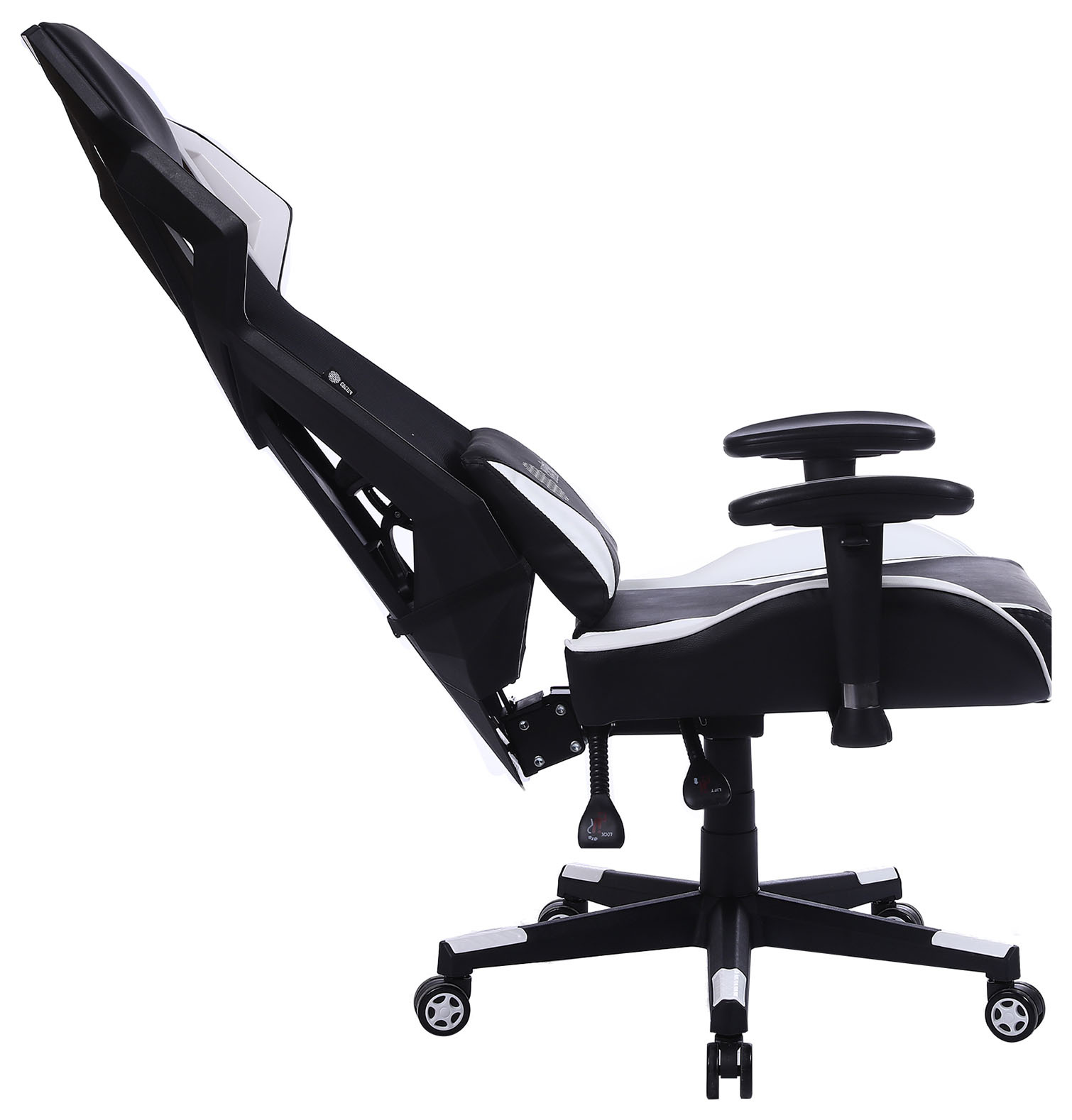 Кресло игровое Cactus CS-CHR-090BLW черный/белый сиденье черный/белый эко.кожа крестовина пластик пластик черный/белый 